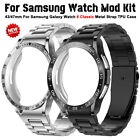 Stahl Band Lünette Fall Schutzfolie für Samsung Galaxy Watch 6 Classic 43 47mm