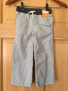 NWT Gymboree Boys Pull on Pants Gray Twill Pants 5, 7, 8 - Picture 1 of 2