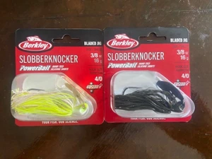2 - Berkley, Slobberknocker, Bladed Jig, 1 Gr Pu, 1 White Chartreuse,3/8 oz.,4/0 - Picture 1 of 2