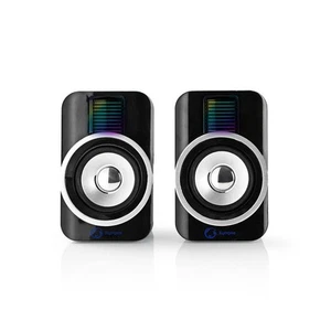 Nedis, Stereo Gaming Lautsprecher 2.0 USB 30W RGB – kompakt, Schwarz - Bild 1 von 5