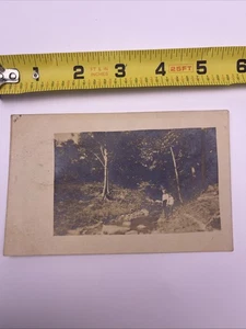 Tarjeta postal con foto real de 1909 RPPC Kids By The Creek publicada estampada Brooklyn WEP - Imagen 1 de 5
