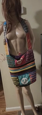 Bolso Bandolera Hobo Happy Hippie Colorido Patchwork-Nuevo Sin Etiquetas Foto 1 de 4