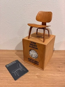 Vitra Design Museum Miniature Eames LCW Chair 1/6 Scale w/ Box, Rare Poland Made - Picture 1 of 5