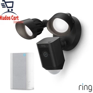 Ring Floodlight Cam plus Wired ChimePro Home Security HD Video Camera Floodlight - Picture 1 of 9