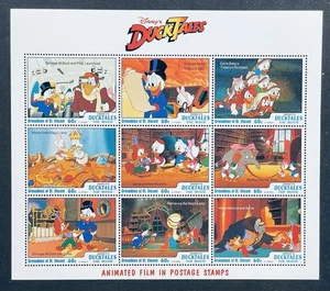 ST VINCENT GREN DISNEY DUCKTALES STAMPS 1992 MNH SCROOGE MCDUCK ANIMATED FILM - Picture 1 of 1
