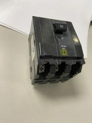 USED Square D 20 Amp 3 Pole  Miniature Circuit Breaker QO320 - Image 1 of 3