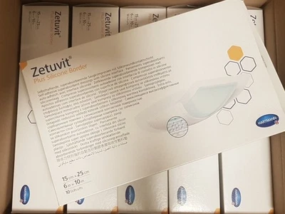 Zetuvit Plus Silicone steril 15x25cm 6x10St. Karton PZN 14022399 VD 01.01.2026 - Bild 1 von 4
