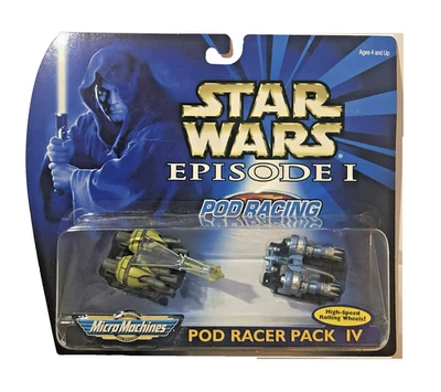 Vintage 1998 Star Wars Micro Machines Episode I Pod Racer Pack IV Galoob - Image 1 of 2