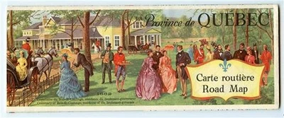 Mapa de Canadá La Province de Quebec 1962 francés e inglés  Foto 1 de 2