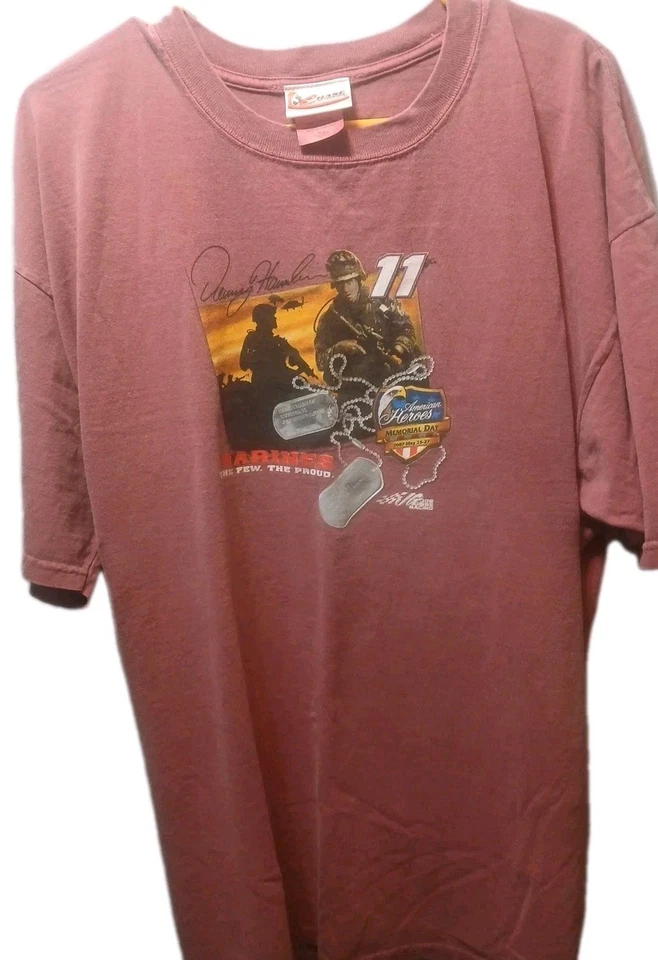 Denny Hamlin #11 NASCAR Old Mauve Rose Pink Chase autêntico tamanho 2X - Imagem 1 de 4