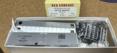 Red Caboose HO Kit #RC-4214a Refrigerator Car Western Pacific Ice Service NY - Image 1 of 4