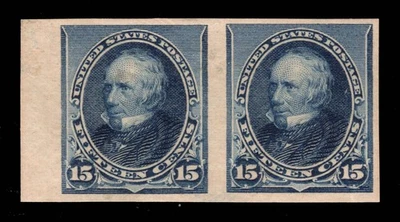 MOMEN US STAMPS #227P5 IMPERF PAIR PROOF MINT OG H LOT #95198* - Image 1 of 2