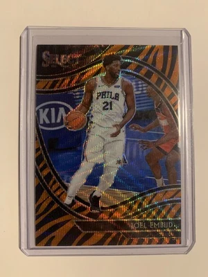 2021 Panini Select Tiger Stripes Prizm Courtside #216 - Joel Embiid - Image 1 of 2