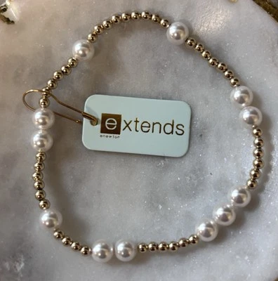 Pulsera de oro sin escribir Enewton Hope con perlas en tamaño extendido Foto 1 de 3