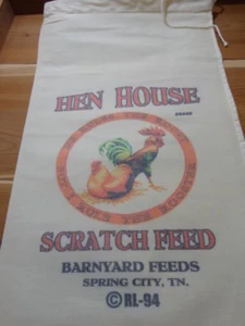 RL-94 HEN HOUSE Flour Bag Sack Feed Seed Novelty Collectible - Picture 1 of 1