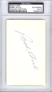 Bobby Avila Autographed 3x5 Index Card Cleveland Indians PSA/DNA #83860326 - Picture 1 of 1