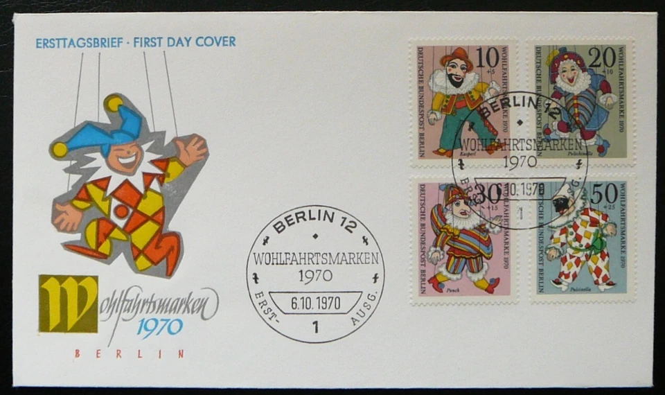 Germany Berlin FDC 1970 - Puppets. - Image 1 of 1