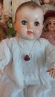 Vintage Baby Doll 23 In. Hard Plastic Head   W Glass Antique Baby  Bottle. , 