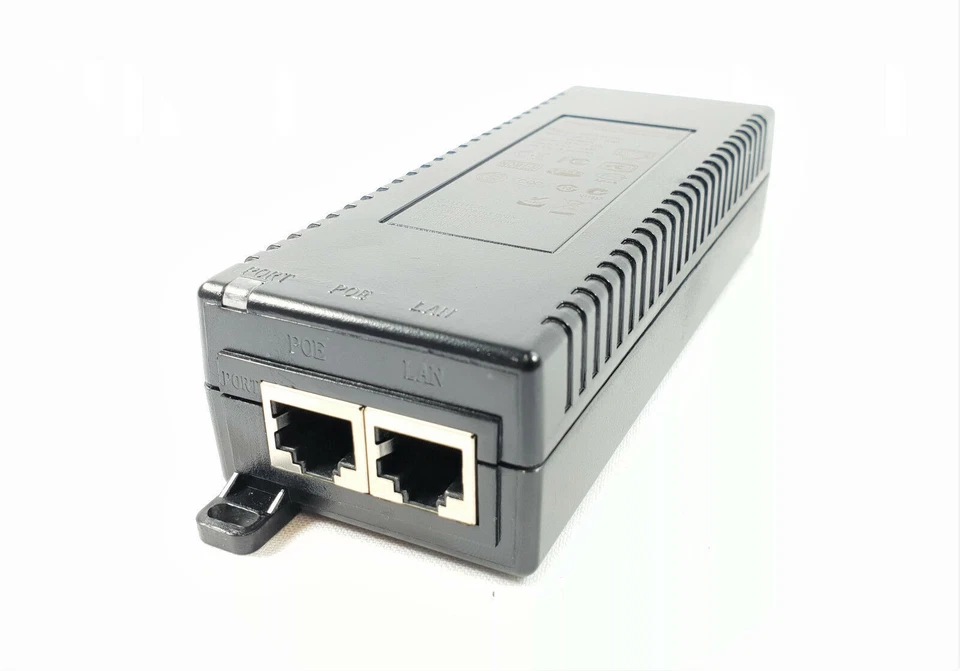 PoE Injektor Gigabit 48V 0.8A Netzteil 1Gbit/s Adapter Power over Ethernet EU/CE - Bild 1 von 1