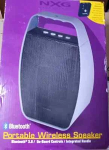 NXG Portable Bluetooth Wireless Speaker  NX-WRLSM-GREY W/Bluetooth Transmitter - Picture 1 of 5