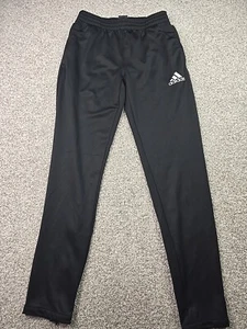 Adidas Pants Womans Small Black Jogger Tapered Pockets Athleisure Casual Comfort - Picture 1 of 16