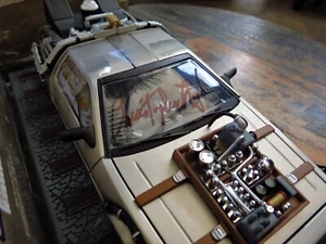 SIGNED Christopher Lloyd DE LOREAN Back To The Future 3, 1:18 Sun Star. Railway - Imagen 1 de 12
