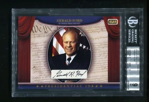 2015 The Bar Cut Autograph Presidental Ink Gerald Ford Auto 14K Gold 1/1 BGS 9 - Picture 1 of 2