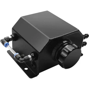 1L Black Aluminum Radiator Coolant Overflow Bottle Recovery Water Tank Reservoir - Picture 1 of 12