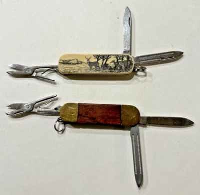 Cuchillo de Bolsillo Pequeño BARLOW STAG BUCK + LATÓN LOTE DE 2 CUCHILLOS DE TIJERA ARCHIVO LLAVERO Foto 1 de 4