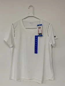 Women's Champion Workout Top Short Sleeved White Size Large Brand New With Tags - Picture 1 of 11