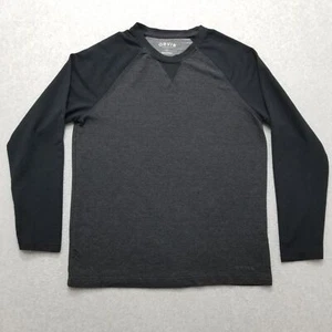 Camisa Orvis Para Hombre Mediana Negra Gris Manga Larga Cuello Redondo - Imagen 1 de 12