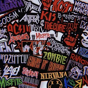 Heavy Metal Punk Music Band Patch Wholesale Lot of 20 Iron-on Applique Sew-On - Picture 1 of 8