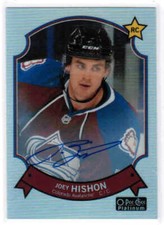 14/15 O-PEE-CHEE PLATINUM JOEY HISHON #98 RETRO RC RAINBOW AUTO COLORADO AVS