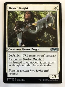 Juego básico MTG 2019 Novice Knight 030/280 casi nuevo - Imagen 1 de 2