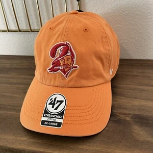 Tampa Bay Buccaneers XXL Ajustado Naranja Retro Mango Gorra Gorra 2XL 47' NUEVO - Imagen 1 de 5
