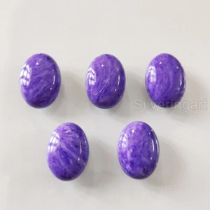 NATURAL CHAROITE GEMSTONE DECEMBER BIRTHSTONE SEMI PRECIOUS GEMSTONE FOR JEWELRY - Picture 1 of 3