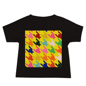 Houndstooth-Neon Baby Jersey Short Sleeve Tee - Picture 1 of 5
