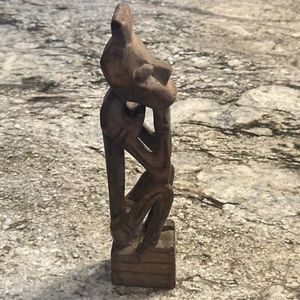 Balinese Wood Male Man Figure Wood Carving Statue 10.5'' Tall - Picture 1 of 15