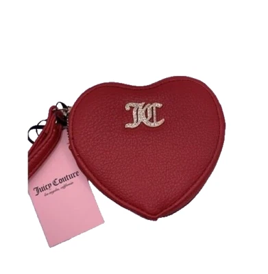 Juicy Couture No Rules Corazón Cremallera Alrededor Monedero Muñequera Bolso Rojo Genial/Logotipo Foto 1 de 4