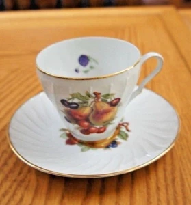 Vintage Tasse & Untertasse Bone China "Alt Nürnberg" Bavaria Germany OBST - Bild 1 von 4