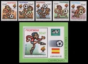 Mosambik 1982 - Mi-Nr. 884-888 & Block 13 ** - MNH - Fußball / Soccer - Bild 1 von 1