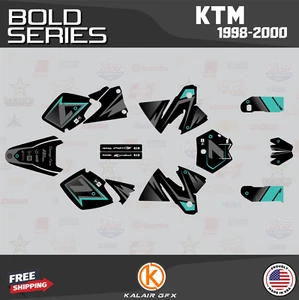 Graphics Kit for KTM 125SX 200SX 250SX 300SX 380SX (1998-2000) BOLD-teal - Picture 1 of 6