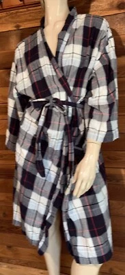 TOMMY HILFIGER BATA DE ALGODÓN A CUADROS BLANCO NEGRO TALLA ÚNICA PARA HOMBRE #14247 Foto 1 de 4