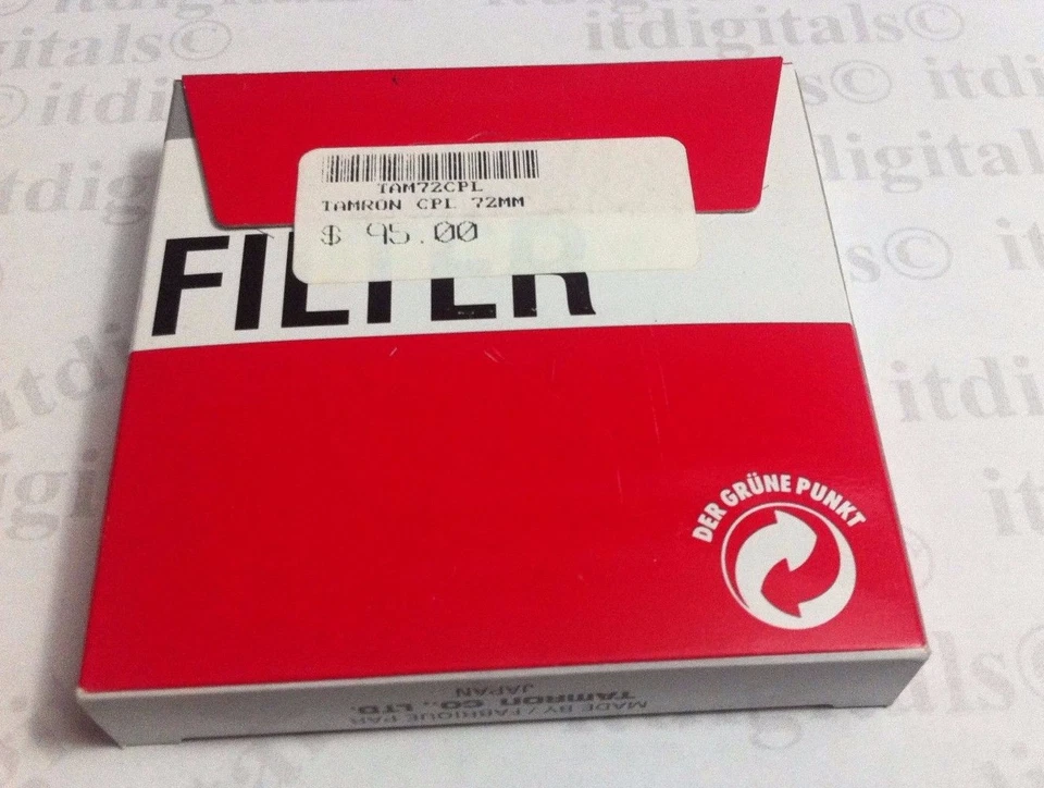 Tamron 72mm CIRCULAR POLARIZER PL Lens Glass FILTER CPL 72 mm Japan CIR-PL Tam72 - Image 1 of 3