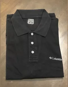 NEW Columbia Men’s Polo Shirt Big Fit Solid Black 4XL (Chest 58-60 in) - Picture 1 of 11