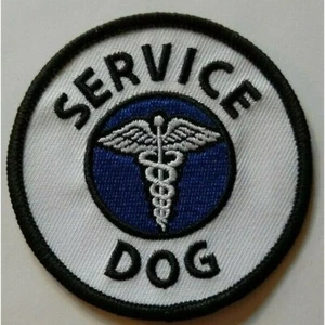 Service Dog~Do Not Pet~Embroidered Applique PATCH~3" Round~Iron or Sew On - Picture 1 of 1