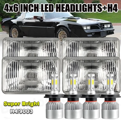 Faros LED 4x6" para Pontiac Firebird Trans AM 1977 1978 1979 1980 1981 4 un. Foto 1 de 4