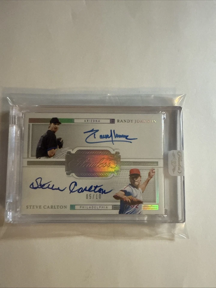 2022 Flawless Randy Johnson/Steve Carlton Encased Dual Auto /10 - Image 1 of 2