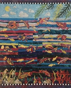 American Quilter Underwater Rhapsody Block of the Month 1-12 Ocean Quilt 68x73 - Picture 1 of 9