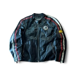 Vintage Wilson Leathers Black 79' Moto Leather Jacket Size XL! - Bild 1 von 4